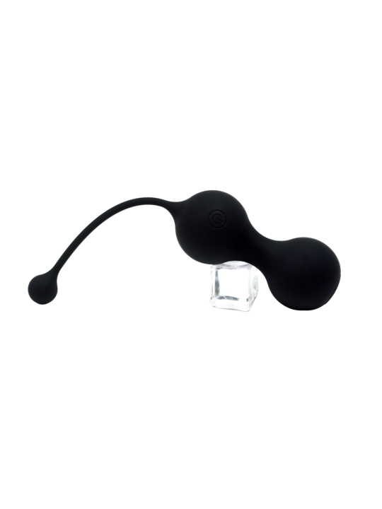 MINA Noir, Boules de Geisha en silicone médical USB avec télécommande - BQ130BLK