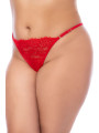 Nuisette courte grande taille rouge et string - MAL7562XRD