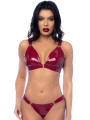 Ensemble 2 pièces en vinyle bordeaux - MAL2763BLWN