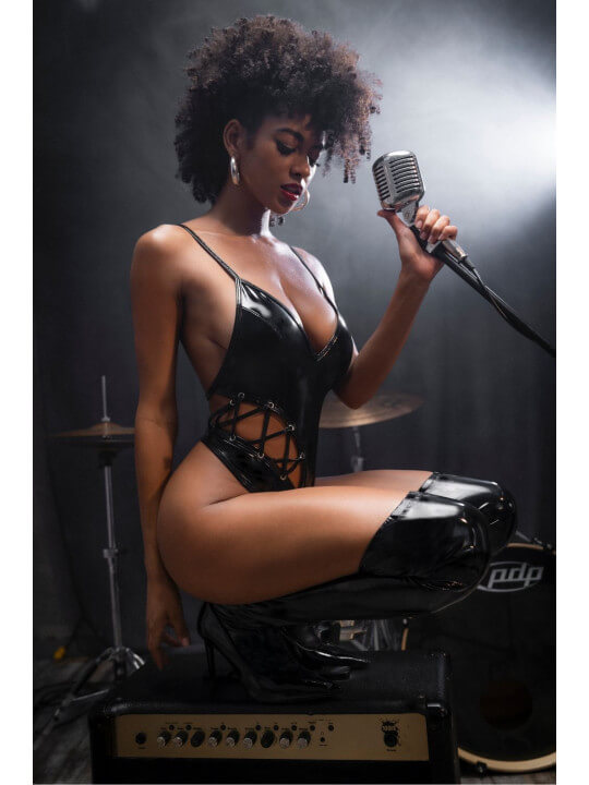 Body string en vinyle noir - MAL2764GLBK