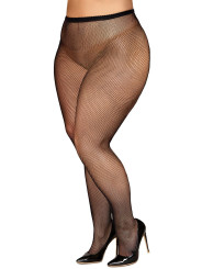 Collant résille grande taille fine maille noir - DG0542XBLK