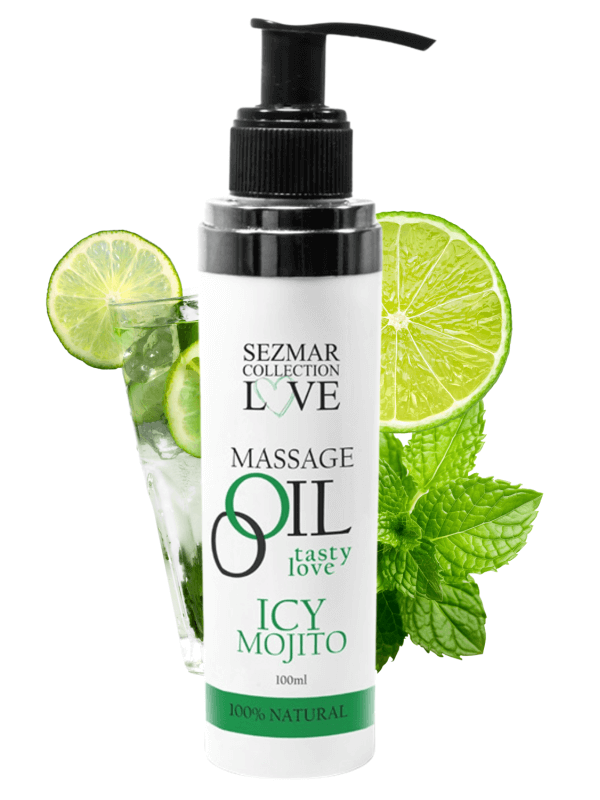 Huile de massage comestible mojito menthe 100ml - SEZ005A