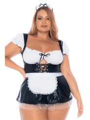 Costume sexy soubrette grande taille 3 pièces - MAL60043XASHW