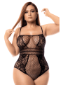 Body grande taille résille noire - MAL1103XBLK