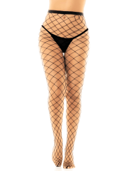 Collant large maille noire - MAL1106BLK