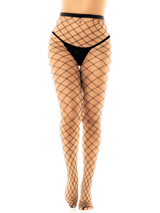 Collant large maille noire - MAL1106BLK