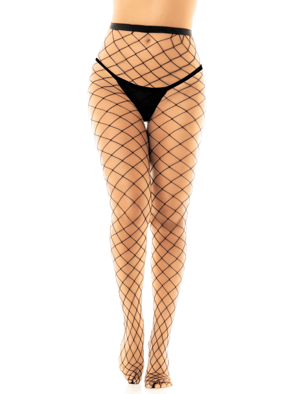 Collant large maille noire - MAL1106BLK