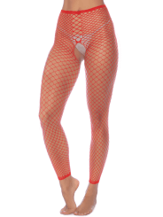 2 en 1 Top ou pantalon en résille rouge - MAL1120RED