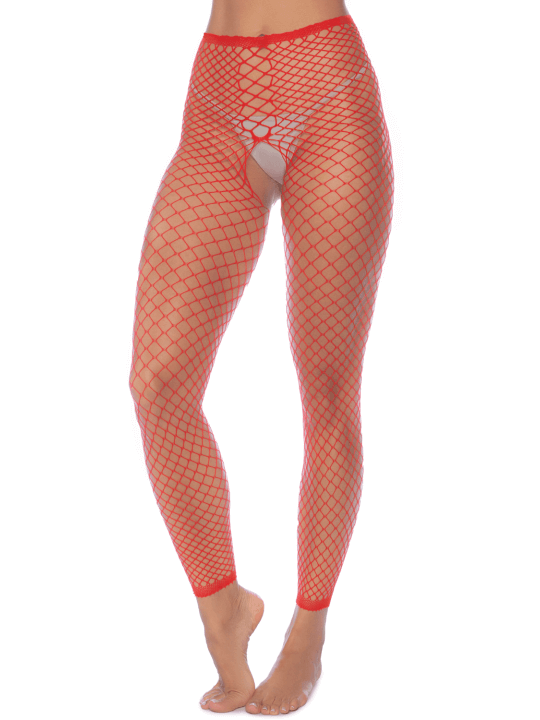 2 en 1 Top ou pantalon en résille rouge - MAL1120RED