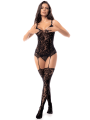 Combinaison en résille noire - MAL1104BLK