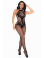 Combinaison en résille noir - MAL1116BLK