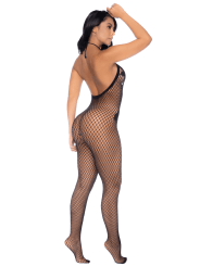 Combinaison en résille noir - MAL1116BLK