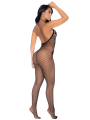 Combinaison en résille noir - MAL1116BLK