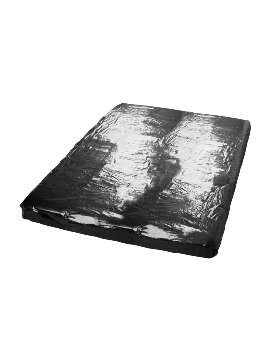 Drap de lit en vinyle noir 200 x 230 cm  - R250465