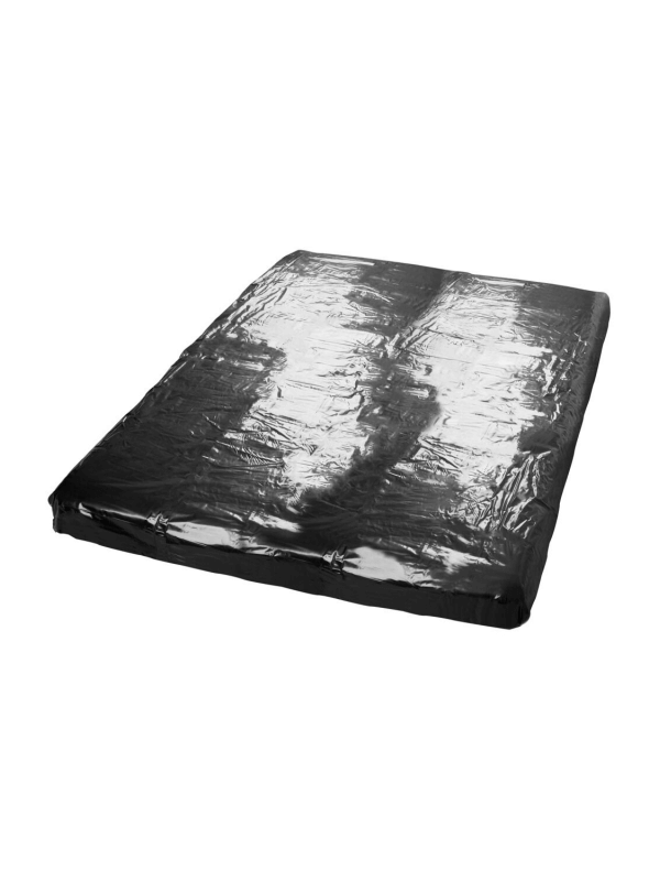 Drap de lit en vinyle noir 200 x 230 cm  - R250465