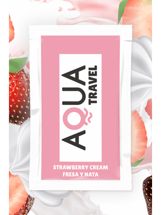 Dosette lubrifiant à base d'eau saveur fraise à la crème 6 ML - D-230599