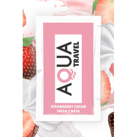 Dosette lubrifiant à base d'eau saveur fraise à la crème 6 ML - D-230599