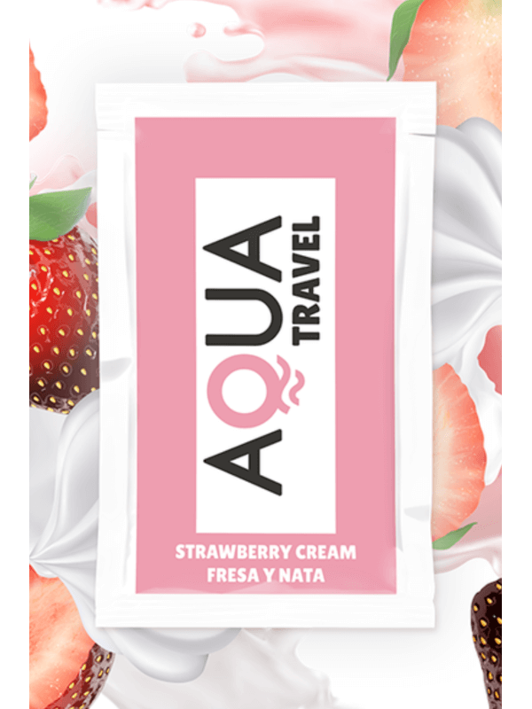 Dosette lubrifiant à base d'eau saveur fraise à la crème 6 ML - D-230599
