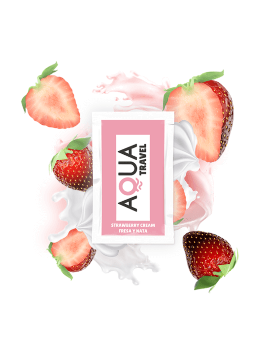 Dosette lubrifiant à base d'eau saveur fraise à la crème 6 ML - D-230599