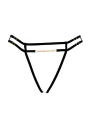 String noir avec bijou couleur aléatoire et chaîne dorée - PA05MBLK