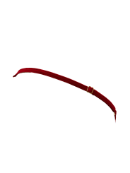 String rouge avec bijou perle  strass dorés - PA06MRED