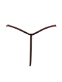 String en dentelle marron ouvert avec chaînes dorées - PA01MBRW