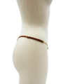 String en dentelle taupe ouvert avec chaînes dorées - PA01MTAUPE