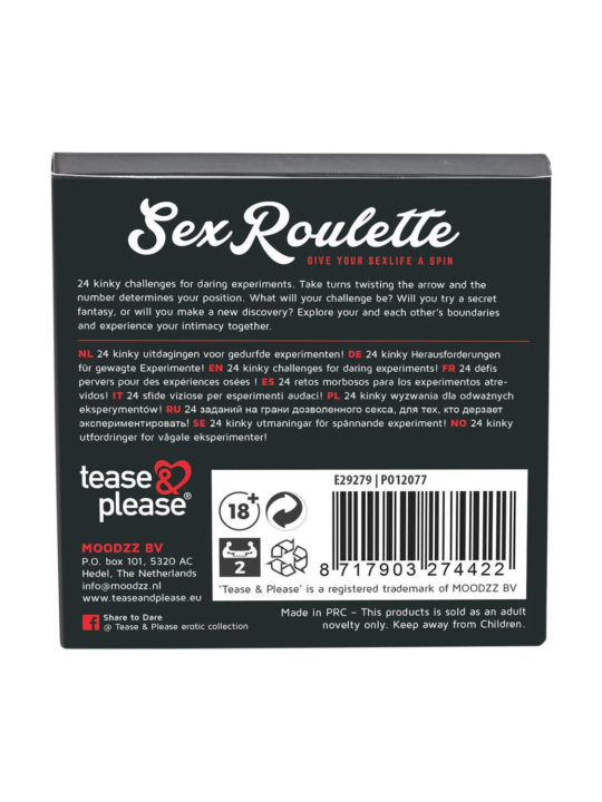 Jeu Sex Roulette 24 défis pervers - E29279