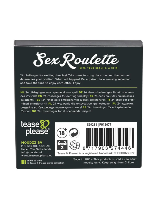 Jeu Sex Roulette 24 défis préliminaires - E29281