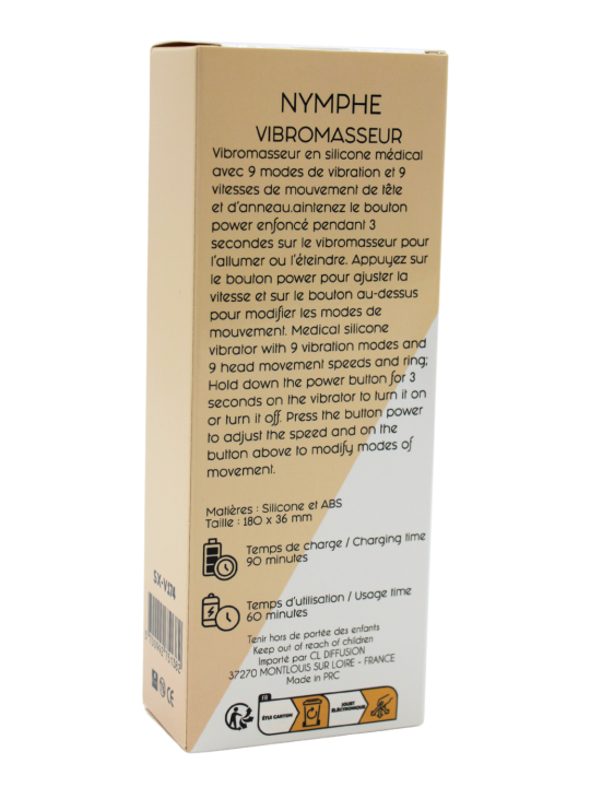 Vibromasseur NYMPHE Haute Précision à Double Action  Écran LCD - SX-V174