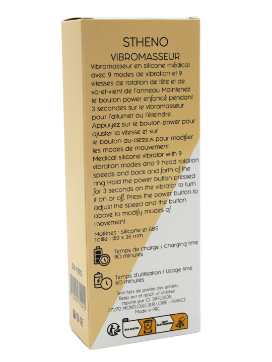 Vibromasseur STHENO Haute Précision avec Rotation  Écran LCD - SX-V175