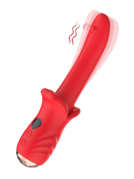 Vibromasseur Rouge Ultra-Souple KISS – USK-V35