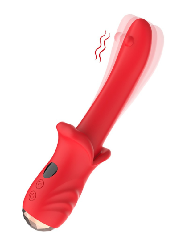 Vibromasseur Rouge Ultra-Souple KISS – USK-V35