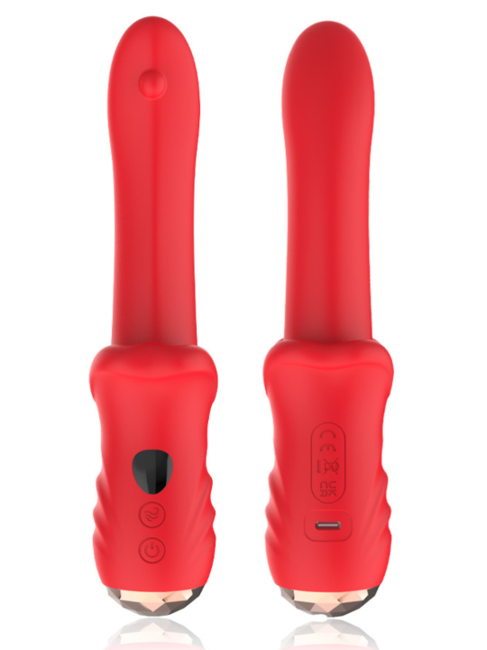 Vibromasseur Rouge Ultra-Souple KISS – USK-V35