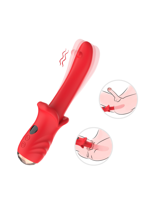 Vibromasseur Rouge Ultra-Souple KISS – USK-V35