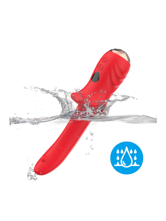 Vibromasseur Rouge Ultra-Souple KISS – USK-V35