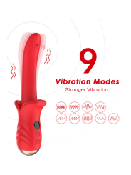 Vibromasseur Rouge Ultra-Souple KISS – USK-V35