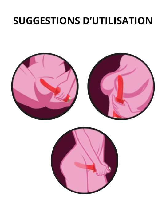 Vibromasseur Rouge Ultra-Souple KISS – USK-V35