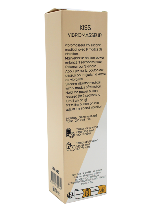Vibromasseur Rouge Ultra-Souple KISS – USK-V35