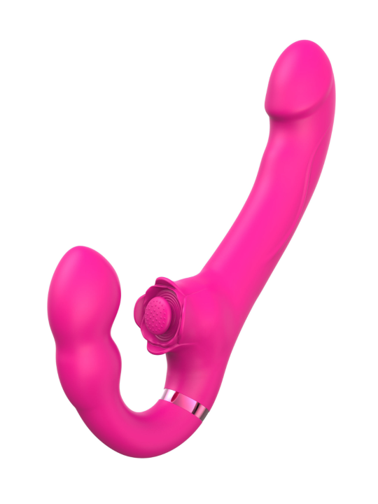 Vibromasseur ROSEA Strap-on Triple Action Télécommandé - SAV190
