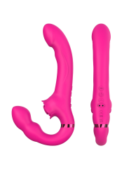 Vibromasseur ROSEA Strap-on Triple Action Télécommandé - SAV190