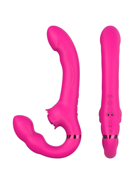 Vibromasseur ROSEA Strap-on Triple Action Télécommandé - SAV190