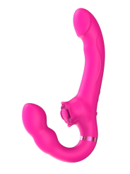 Vibromasseur ROSEA Strap-on Triple Action Télécommandé - SAV190