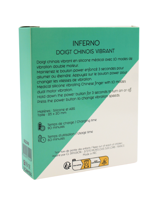 Doigt Vibrant à Double Moteur INFERNO - BQ249