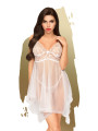 Nuisette et string assorti Blanc Naughty doll - PH0083WHT