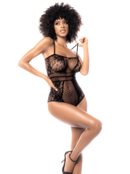 Body résille noire - MAL1103BLK