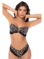 Bikini Bandeau Léopard avec Dentelle - MAL67106LEOP