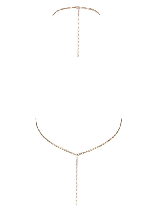 Top bijou doré à chaînes  strass - R24505266001