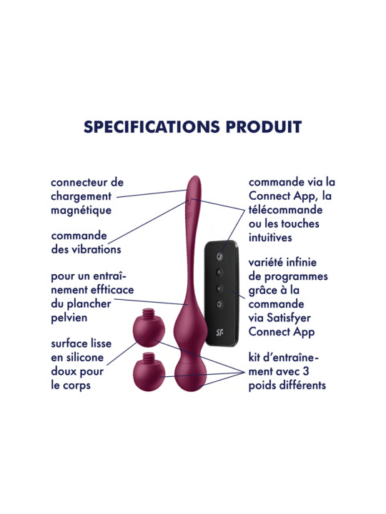 Boules de geisha vibrantes Satisfyer Love Birds Vary - CC597876