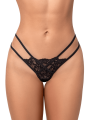String sexy en dentelle à lanières avec anneau arrière Mapalé - MAL130BLK